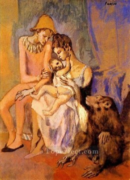 パブロ・ピカソ Painting - アクロバット一家 1905年 パブロ・ピカソ